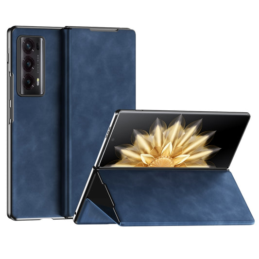 For Honor Magic V2 Celebrity Series Napa Texture Shockproof Phone Leather Case(Sapphire Blue) - Honor Cases by PMC Jewellery | Online Shopping South Africa | PMC Jewellery | Buy Now Pay Later Mobicred