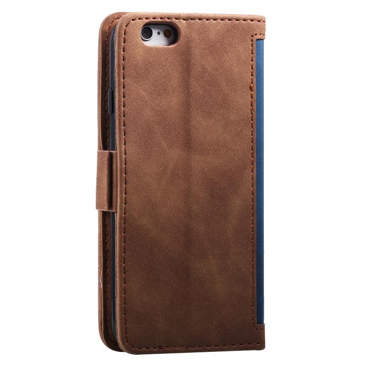For iPhone 16e Retro Splicing Horizontal Flip Leather Phone Case(Blue) - iPhone 16e Cases by PMC TechLife | Online Shopping South Africa | PMC TechLife | Buy Now Pay Later Mobicred