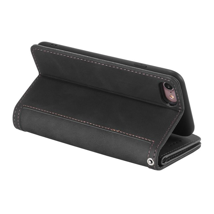 For iPhone 16e Nine Card Zipper Bag Leather Phone Case with Lanyard(Black) - iPhone 16e Cases by PMC TechLife | Online Shopping South Africa | PMC TechLife | Buy Now Pay Later Mobicred