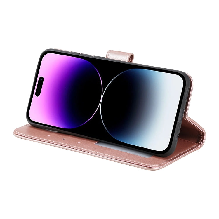 For iPhone 16 Pro Totem Flower Embossed Leather Phone Case(Rose Gold) - iPhone 16 Pro Cases by PMC TechLife | Online Shopping South Africa | PMC TechLife | Buy Now Pay Later Mobicred