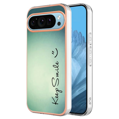 For Google Pixel 9 / 9 Pro Electroplating Dual-side IMD Phone Case(Smile) - Google Cases by PMC Jewellery | Online Shopping South Africa | PMC Jewellery | Buy Now Pay Later Mobicred