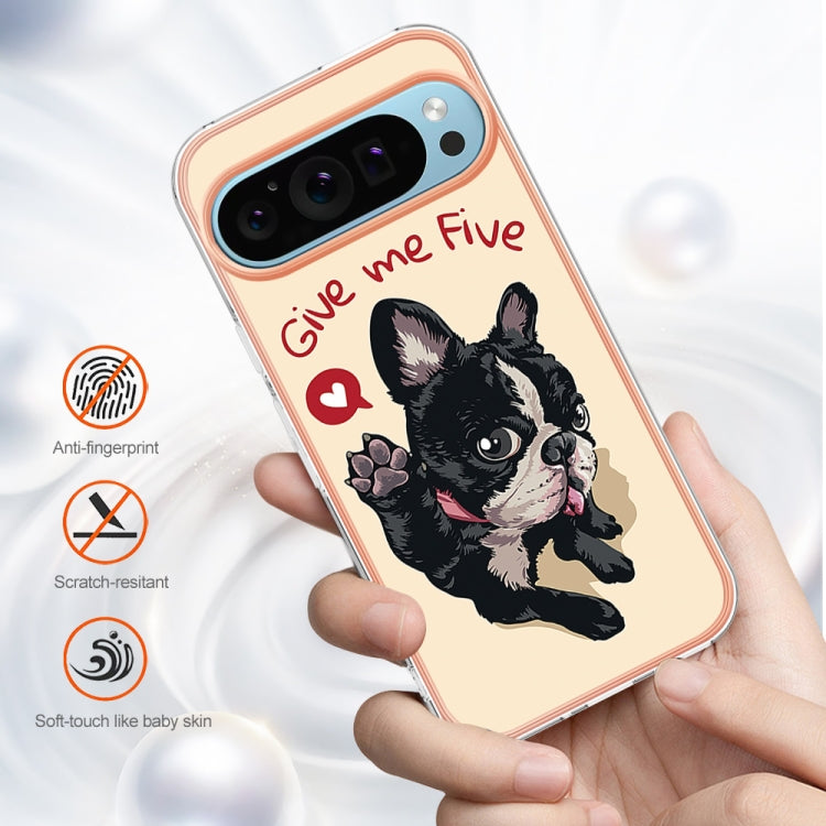 For Google Pixel 9 / 9 Pro Electroplating Dual-side IMD Phone Case(Lucky Dog) - Google Cases by PMC Jewellery | Online Shopping South Africa | PMC Jewellery | Buy Now Pay Later Mobicred