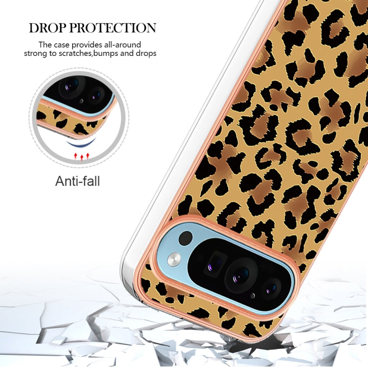 For Google Pixel 9 Pro XL Electroplating Dual-side IMD Phone Case(Leopard Print) - Google Cases by PMC Jewellery | Online Shopping South Africa | PMC Jewellery | Buy Now Pay Later Mobicred