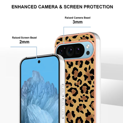 For Google Pixel 9 Pro XL Electroplating Dual-side IMD Phone Case(Leopard Print) - Google Cases by PMC Jewellery | Online Shopping South Africa | PMC Jewellery | Buy Now Pay Later Mobicred