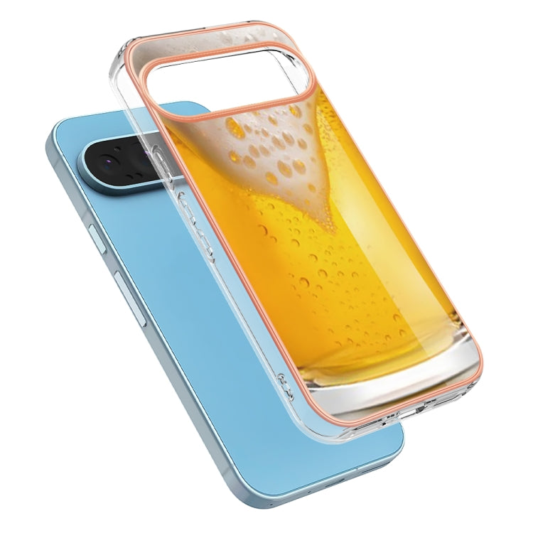 For Google Pixel 9 Pro XL Electroplating Dual-side IMD Phone Case(Draft Beer) - Google Cases by PMC Jewellery | Online Shopping South Africa | PMC Jewellery | Buy Now Pay Later Mobicred