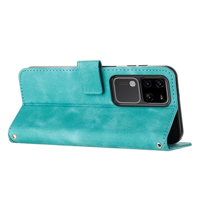 For vivo S18 / S18 Pro Dream Triangle Leather Phone Case with Lanyard(Green) - S18 Cases by PMC Jewellery | Online Shopping South Africa | PMC Jewellery | Buy Now Pay Later Mobicred