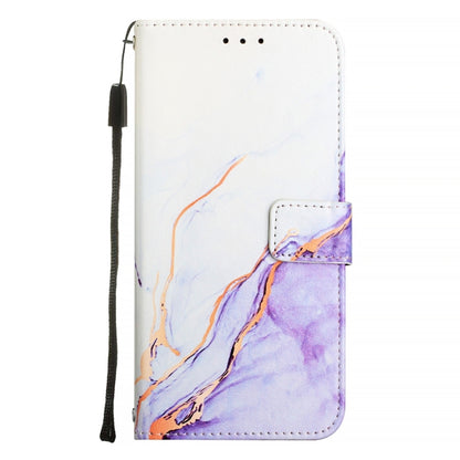 For Honor Magic6 Pro PT003 Marble Pattern Flip Leather Phone Case(White Purple) - Honor Cases by PMC Jewellery | Online Shopping South Africa | PMC Jewellery | Buy Now Pay Later Mobicred