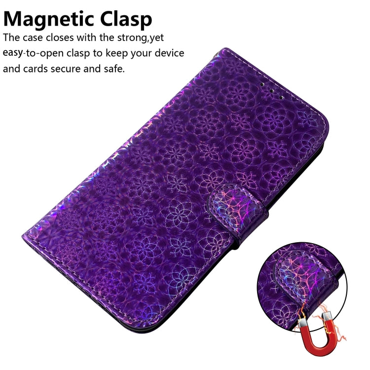 For Honor Magic6 Pro Colorful Magnetic Buckle Leather Phone Case(Purple) - Honor Cases by PMC Jewellery | Online Shopping South Africa | PMC Jewellery | Buy Now Pay Later Mobicred