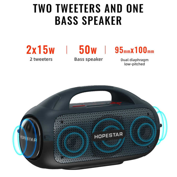 HOPESTAR A50 80W IPX6 Waterproof Portable Bluetooth Speaker Outdoor Subwoofer(Blue) - Desktop Speaker by HOPESTAR | Online Shopping South Africa | PMC Jewellery | Buy Now Pay Later Mobicred