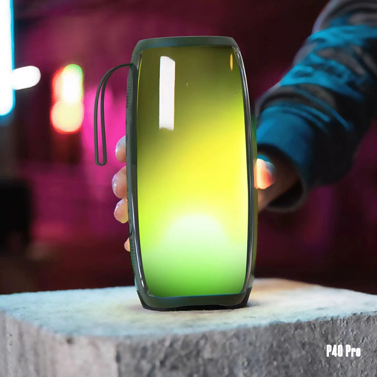 HOPESTAR P40 Pro IPX6 Waterproof RGB Light Wireless Bluetooth Speaker(Grey) - free shipping - PMC Jewellery - Order now!