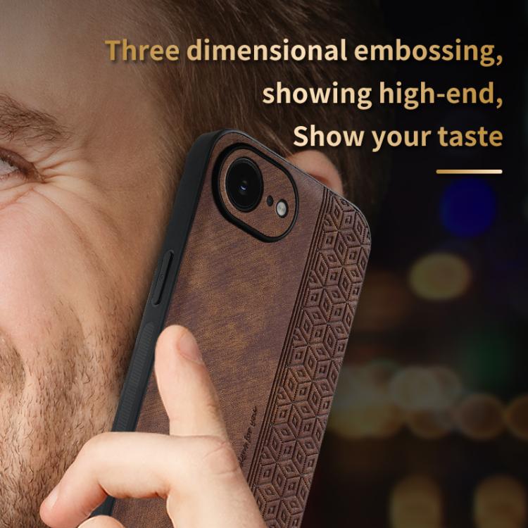 For iPhone 16e AZNS 3D Embossed Skin Feel Phone Case(Sapphire Blue) - free shipping - PMc TechLife - Order now!