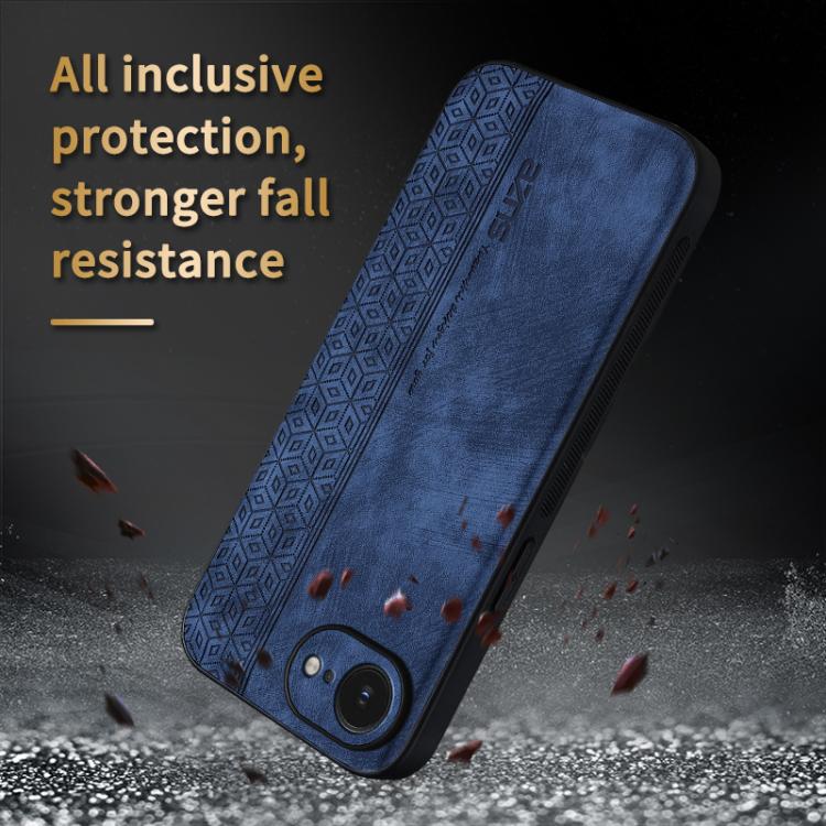 For iPhone 16e AZNS 3D Embossed Skin Feel Phone Case(Brown) - free shipping - PMc TechLife - Order now!