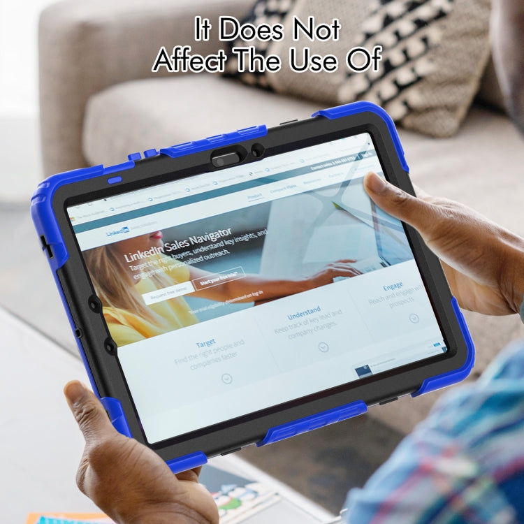 For Samsung Galaxy Tab S8 / S7 Silicone Hybrid PC Tablet Protective Case(Dark Blue+Black) - Galaxy Tab S8 Cases by PMC Jewellery | Online Shopping South Africa | PMC Jewellery | Buy Now Pay Later Mobicred