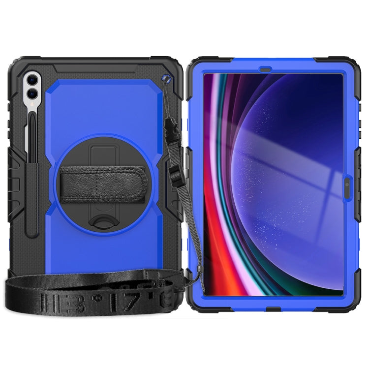 For Samsung Galaxy Tab S10+ / S9+ / S9 FE+ Silicone Hybrid PC Tablet Protective Case(Black+Dark Blue) - Galaxy Tab S9+ Cases by PMC Jewellery | Online Shopping South Africa | PMC Jewellery | Buy Now Pay Later Mobicred
