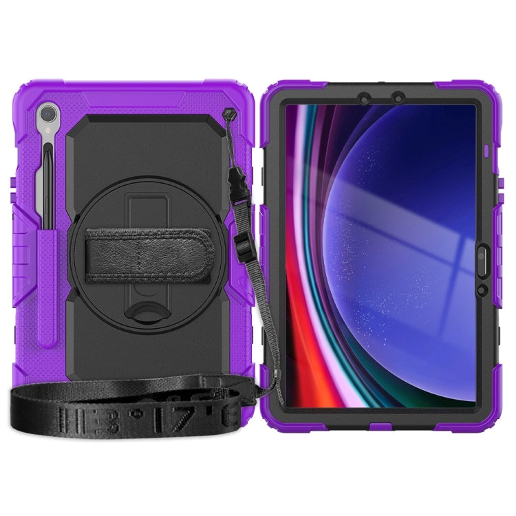 For Samsung Galaxy Tab S9 / S9 FE Silicone + PC Tablet Case(Purple+Black) - Galaxy Tab S9 Cases by PMC Jewellery | Online Shopping South Africa | PMC Jewellery | Buy Now Pay Later Mobicred