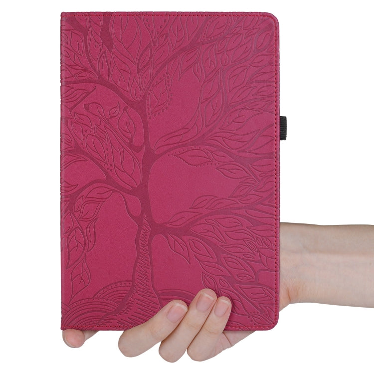 For iPad Pro 13 2024 Tree Life Embossed Rotation Leather Smart Tablet Case(Red) - iPad Pro 13 2024 Cases by PMC TechLife | Online Shopping South Africa | PMC TechLife | Buy Now Pay Later Mobicred
