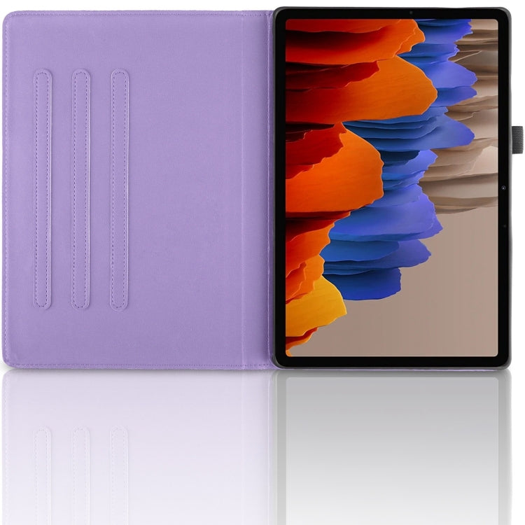 For Samsung Galaxy Tab S9 / S7 / S8 Tree Life Embossed Rotation Leather Tablet Case(Purple) - Galaxy Tab S9 Cases by PMC Jewellery | Online Shopping South Africa | PMC Jewellery | Buy Now Pay Later Mobicred