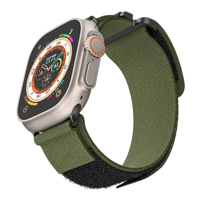 For Apple Watch Ultra 2 49mm AW Nylon Two-Section Watch Band(Army Green) - Watch Bands by PMC Jewellery | Online Shopping South Africa | PMC Jewellery | Buy Now Pay Later Mobicred