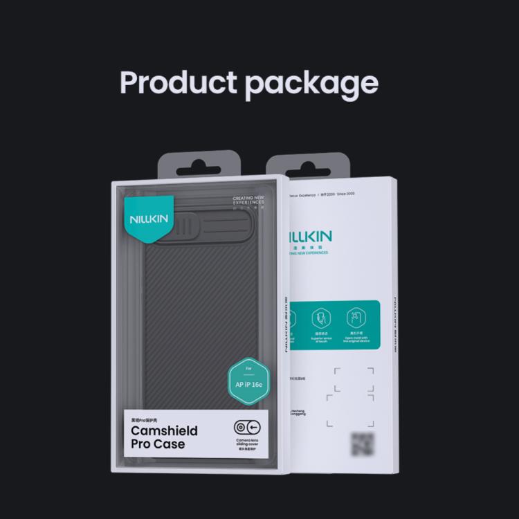 For iPhone 16e NILLKIN CamShield Pro PC Phone Case(Black) - iPhone 16e Cases by NILLKIN | Online Shopping South Africa | PMC TechLife | Buy Now Pay Later Mobicred