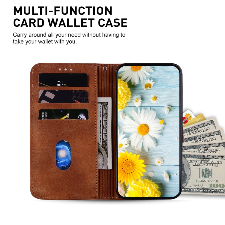 For iPhone 16 Plus Lily Embossed Leather Phone Case(Brown) - free shipping - PMC TechLife - Order now!