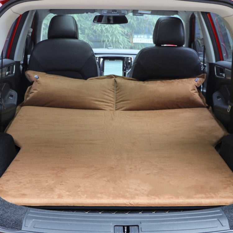 Universal Car Suede Sleeping Mat Mattress Off-road SUV Trunk Travel Inflatable Mattress Air Bed, Size:180 x 130 x 102cm(Brown) - Seat Accessories by PMC Jewellery | Online Shopping South Africa | PMC Jewellery | Buy Now Pay Later Mobicred