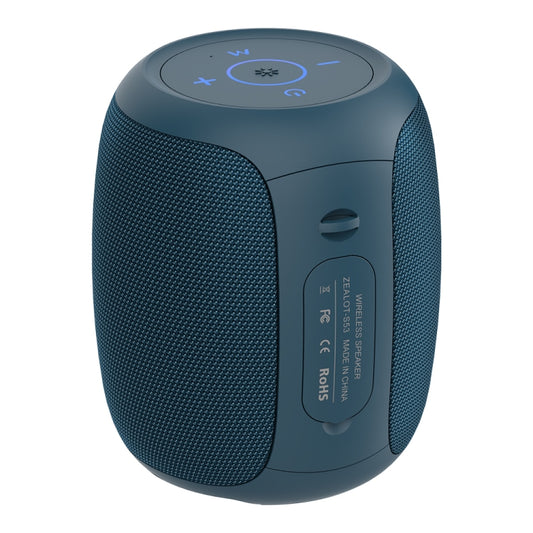 Zealot S53 IPX6 Waterproof Portable Colorful Wireless Bluetooth Speaker(Blue) - Desktop Speaker by ZEALOT | Online Shopping South Africa | PMC Jewellery | Buy Now Pay Later Mobicred