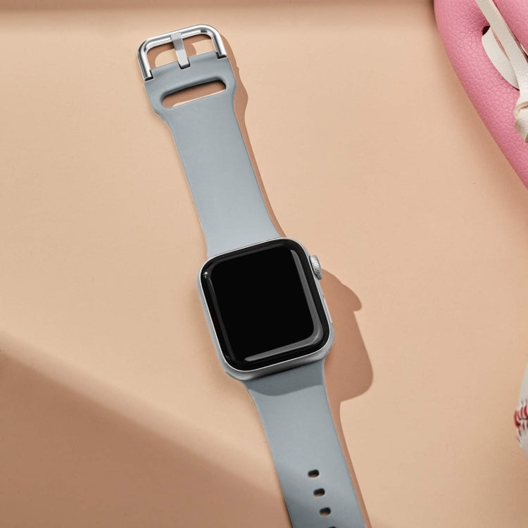 For Apple Watch Ultra 49mm Pin Buckle Silicone Watch Band(Light Grey) - free shipping - PMC TechLife - Order now!