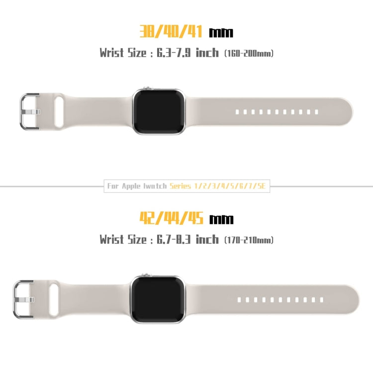 For Apple Watch Series 5 40mm Pin Buckle Silicone Watch Band(Starlight) - free shipping - PMC TechLife - Order now!