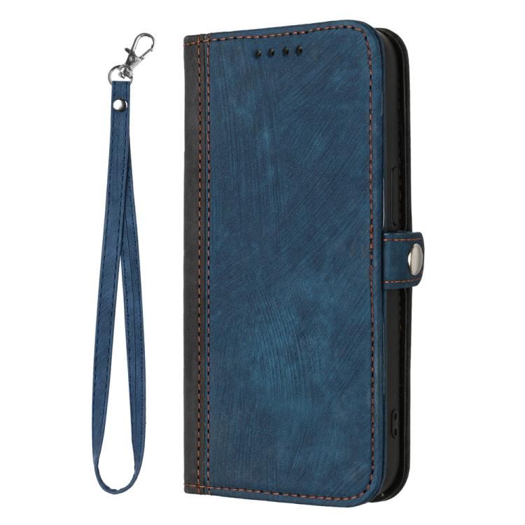 For iPhone 17 Pro Max Side Buckle Double Fold Hand Strap Leather Phone Case(Royal) - free shipping - PMc TechLife - Order now!