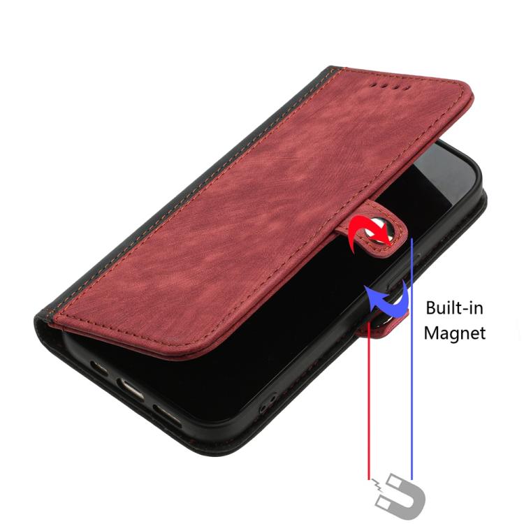 For iPhone 17 Pro Max Side Buckle Double Fold Hand Strap Leather Phone Case(Red) - free shipping - PMc TechLife - Order now!