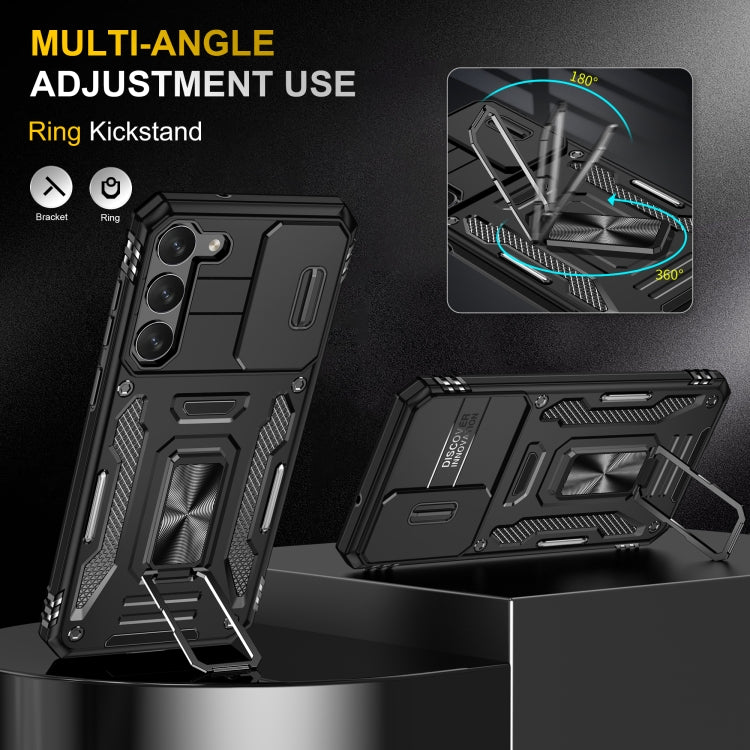 For Samsung Galaxy S24+ 5G Armor PC + TPU Camera Shield Phone Case(Black) - free shipping - PMC TechLife - Order now!