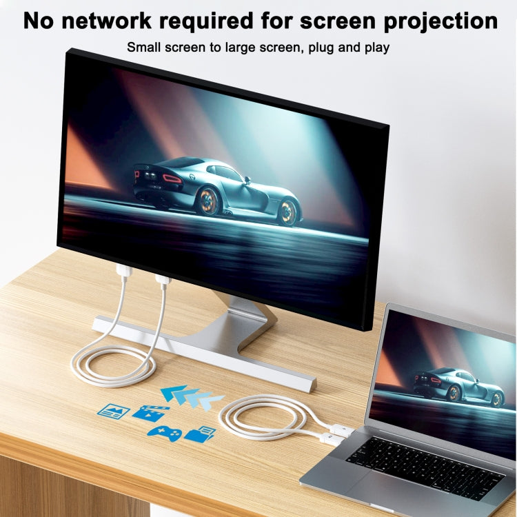 THT-020-8-1 4 in 1 HDMI Transmitter Wireless Screen Sharer Set(White) - Wireless Display Dongle by PMC Jewellery | Online Shopping South Africa | PMC Jewellery | Buy Now Pay Later Mobicred