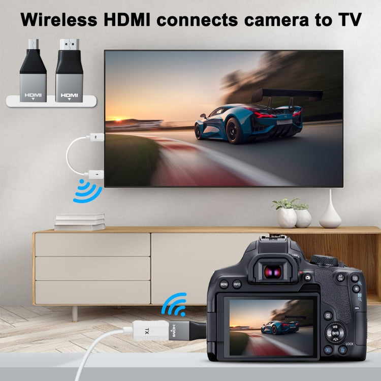 THT-020-8-1 4 in 1 HDMI Transmitter Wireless Screen Sharer Set(White) - Wireless Display Dongle by PMC Jewellery | Online Shopping South Africa | PMC Jewellery | Buy Now Pay Later Mobicred