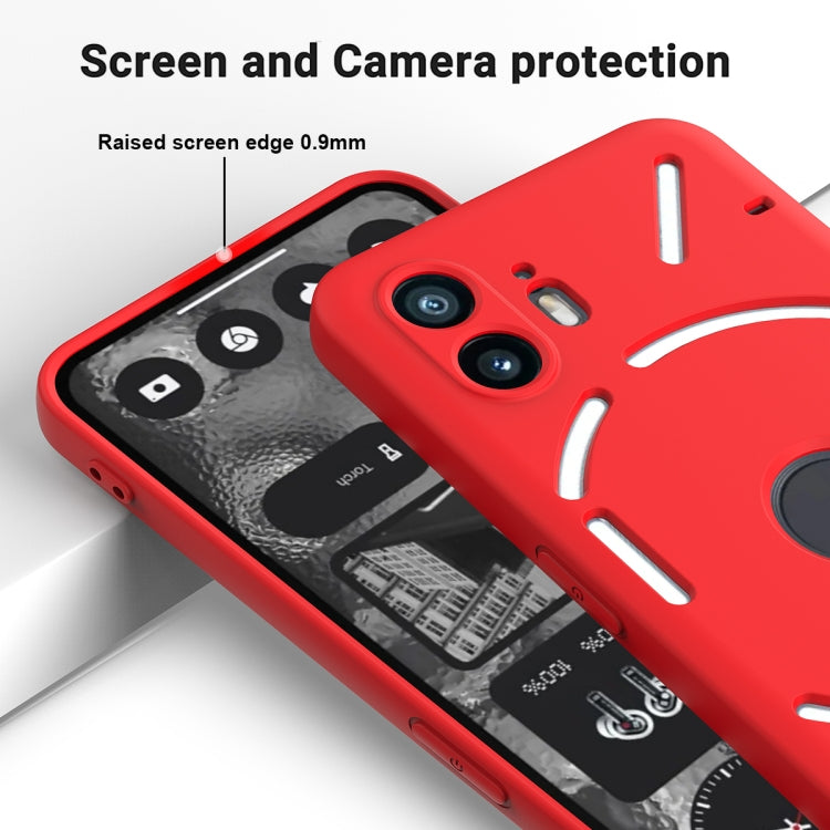 For Nothing Phone 2 Pure Color Liquid Silicone Shockproof Phone Case(Red) - More Brand by PMC TechLife | Online Shopping South Africa | PMC TechLife
