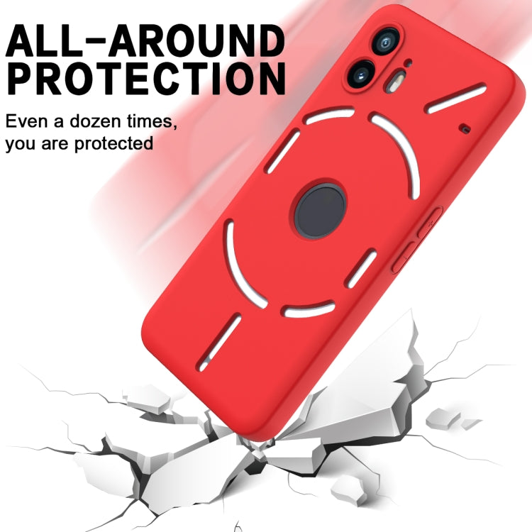 For Nothing Phone 2 Pure Color Liquid Silicone Shockproof Phone Case(Red) - More Brand by PMC TechLife | Online Shopping South Africa | PMC TechLife