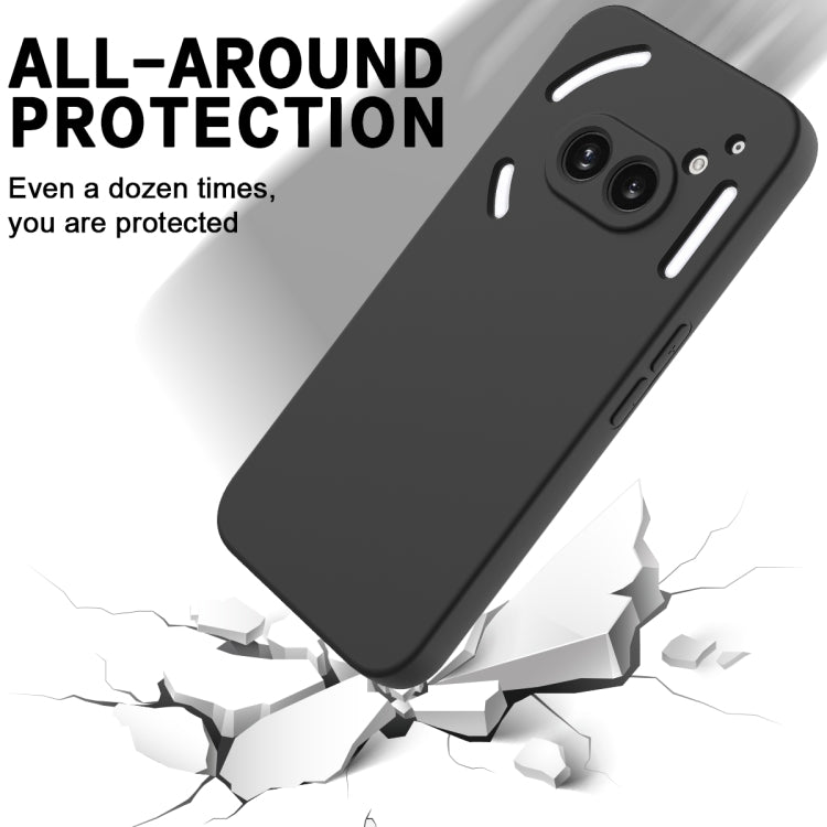 For Nothing Phone 2a Pure Color Liquid Silicone Shockproof Phone Case(Black) - More Brand by PMC TechLife | Online Shopping South Africa | PMC TechLife | Buy Now Pay Later Mobicred