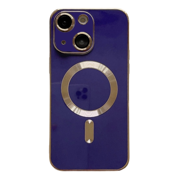 For iPhone 15 Plus Magsafe Plating TPU Phone Case with Lens Film(Blue) - iPhone 15 Plus Cases by PMC TechLife | Online Shopping South Africa | PMC TechLife