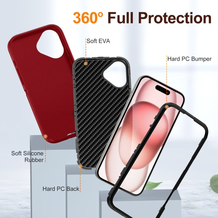 For iPhone 16 Plus Life Waterproof Rugged Phone Case(Red + Black) - iPhone 16 Plus Cases by PMC Jewellery | Online Shopping South Africa | PMC Jewellery | Buy Now Pay Later Mobicred