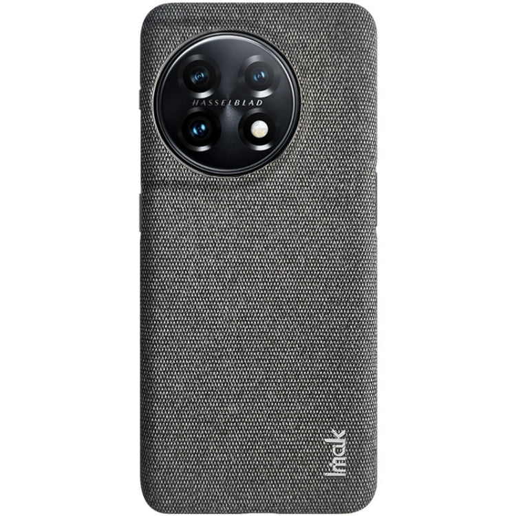 For OnePlus 11 5G imak Ruiyi Series Cloth Texture PU + PC Phone Case(Dark Grey) - OnePlus Cases by imak | Online Shopping South Africa | PMC TechLife | Buy Now Pay Later Mobicred