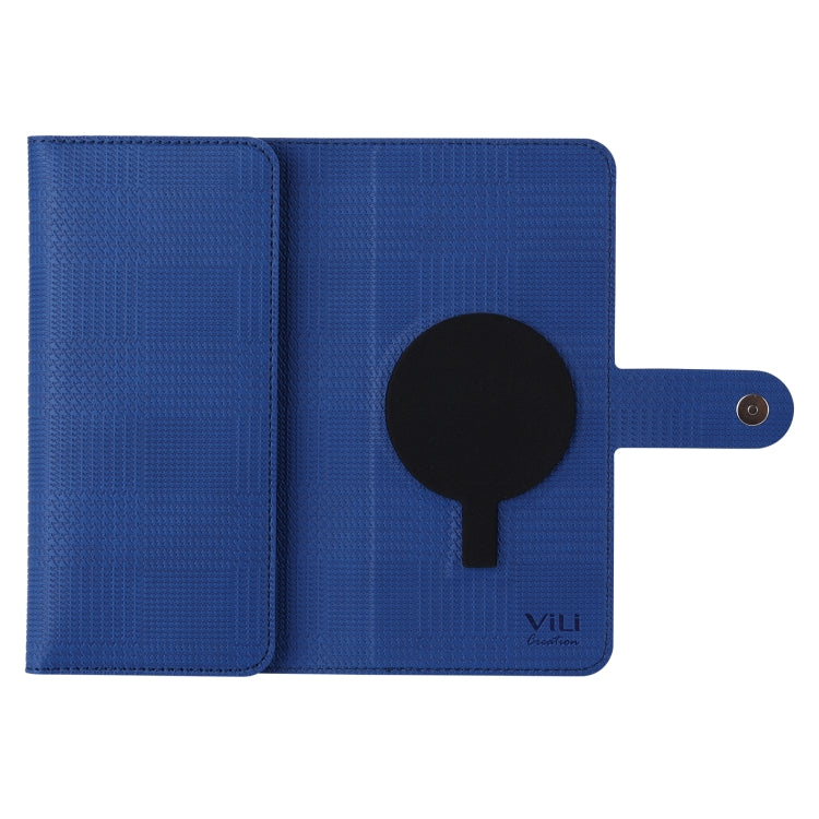 For iPhone 13 ViLi GHB Series MagSafe Magnetic Zipper Leather Phone Case(Blue) - iPhone 13 Cases by ViLi | Online Shopping South Africa | PMC Jewellery | Buy Now Pay Later Mobicred