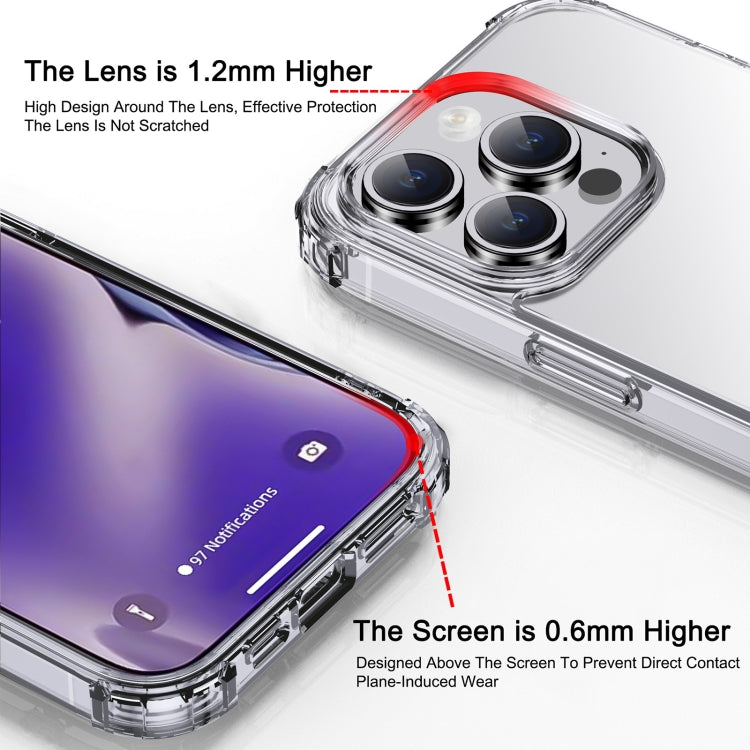 For iPhone 15 iPAKY Crystal Clear Series Shockproof PC + TPU Protective Phone Case(Transparent) - iPhone 15 Cases by iPAKY | Online Shopping South Africa | PMC TechLife | Buy Now Pay Later Mobicred