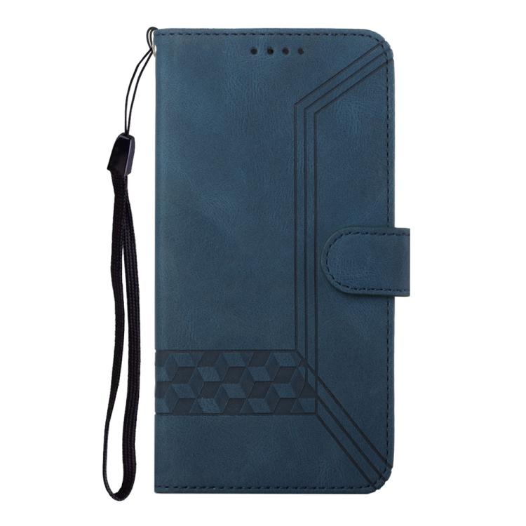 For iPhone 17 Cubic Skin Feel Flip Leather Phone Case(Blue) - free shipping - PMc TechLife - Order now!