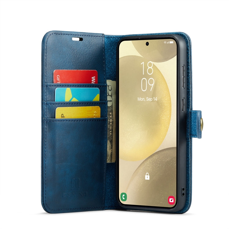 For Samsung Galaxy S24+ 5G DG.MING Crazy Horse Texture Detachable Magnetic Leather Case(Blue) - Galaxy S24+ 5G Cases by DG.MING | Online Shopping South Africa | PMC Jewellery | Buy Now Pay Later Mobicred