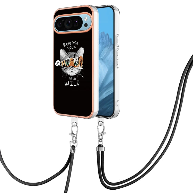 For Google Pixel 9 / 9 Pro Electroplating Dual-side IMD Phone Case with Lanyard(Natural Growth) - Google Cases by PMC Jewellery | Online Shopping South Africa | PMC Jewellery | Buy Now Pay Later Mobicred