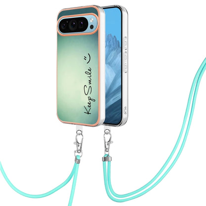 For Google Pixel 9 Pro XL Electroplating Dual-side IMD Phone Case with Lanyard(Smile) - Google Cases by PMC Jewellery | Online Shopping South Africa | PMC Jewellery | Buy Now Pay Later Mobicred