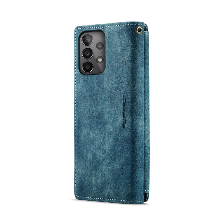 For Samsung Galaxy A23 CaseMe C30 Card Slots Zipper Wallet Leather Phone Case(Blue) - Galaxy Phone Cases by CaseMe | Online Shopping South Africa | PMC Jewellery | Buy Now Pay Later Mobicred