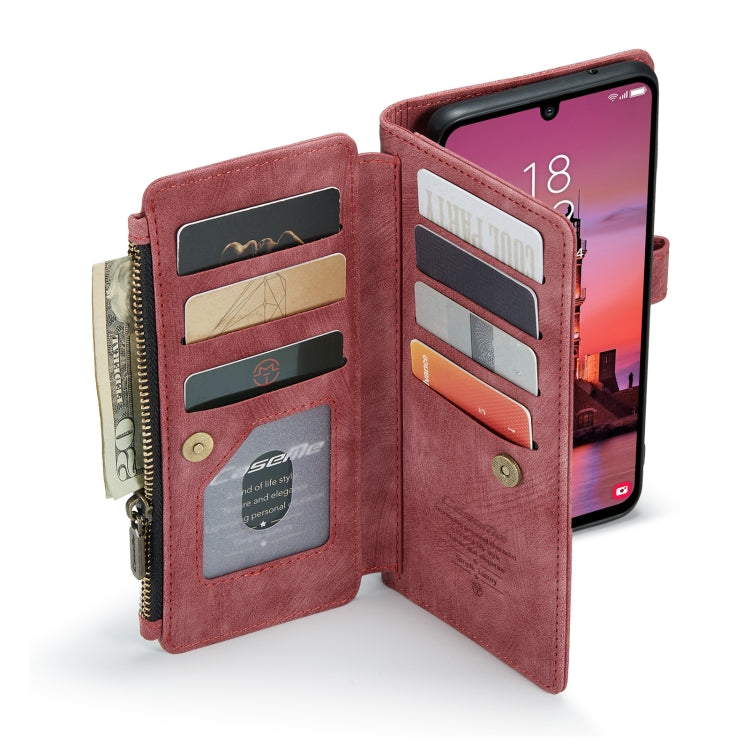 For Samsung Galaxy A25 4G CaseMe C30 Card Slots Zipper Wallet Leather Phone Case(Red) - Galaxy Phone Cases by CaseMe | Online Shopping South Africa | PMC Jewellery | Buy Now Pay Later Mobicred