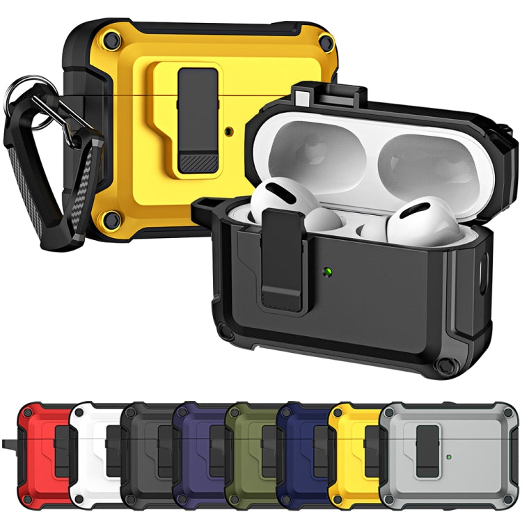 For AirPods Pro 2 TPU + PC Wireless Bluetooth Earphone Protective Case with Switch Lock & Hook(Royal Blue) - free shipping - PMC Jewellery - Order now!