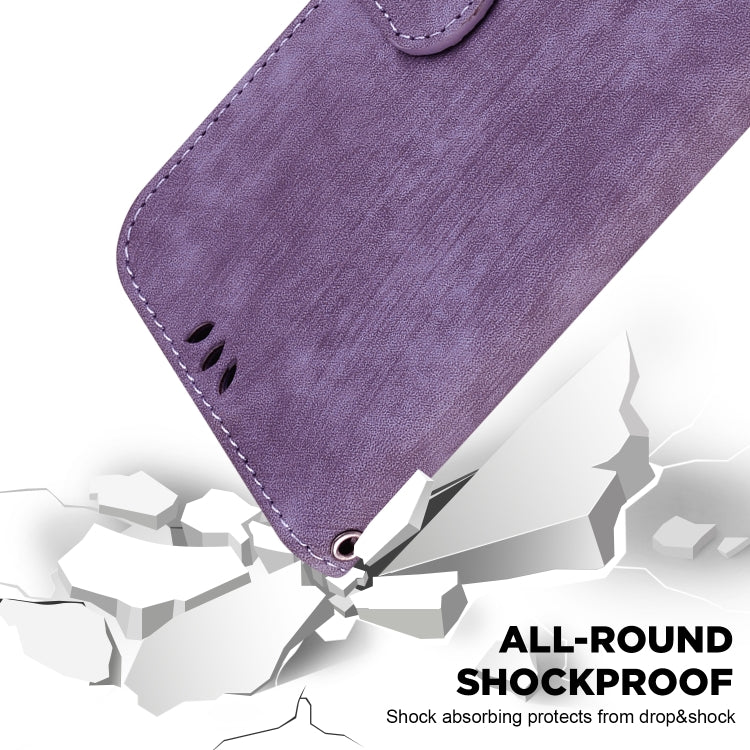For Google Pixel 9 Pro Little Tiger Embossed Leather Phone Case(Purple) - Google Cases by PMC TechLife | Online Shopping South Africa | PMC TechLife | Buy Now Pay Later Mobicred