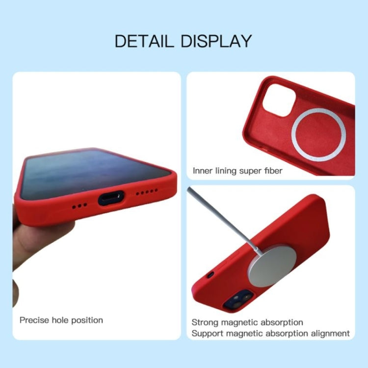 For iPhone 14 Plus MagSafe Liquid Silicone Full Coverage Phone Case(Red) - iPhone 14 Plus Cases by PMC Jewellery | Online Shopping South Africa | PMC Jewellery